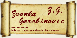 Zvonka Garabinović vizit kartica